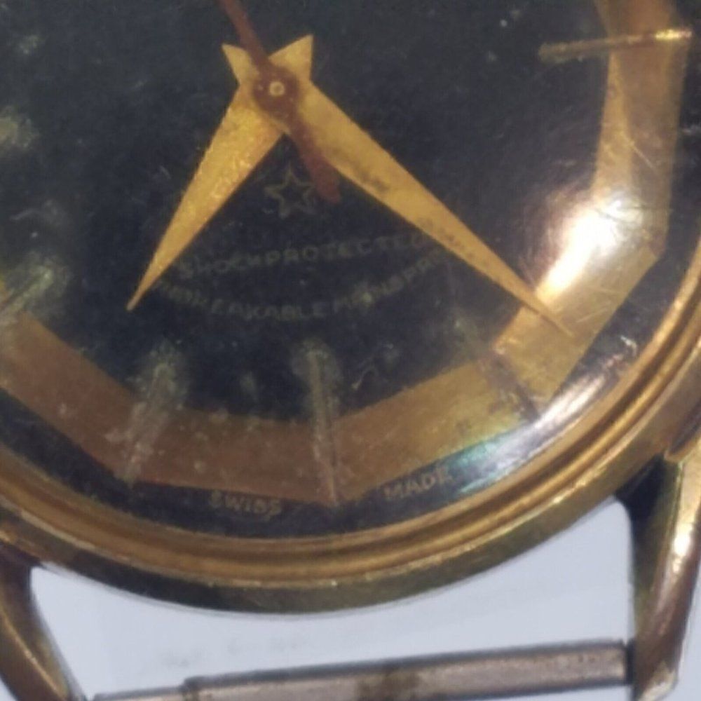 Vintage Gintars 21 Jewels Gold Filled Swiss Watch Metin Yildiz For Parts Repair - Picture 8 of 12